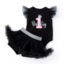 Load image into Gallery viewer, First Birthday Dress With Tutu Skirt
