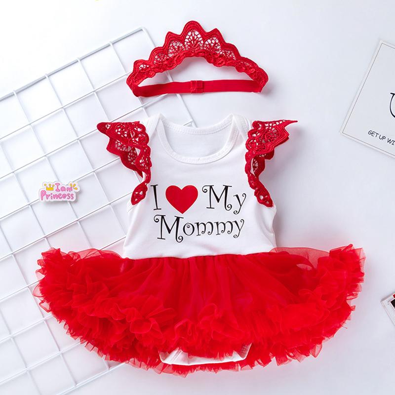 I Love My Mom Romper With Tutu Skirt