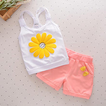 Load image into Gallery viewer, Sunflower Printed Top &amp; Bottom Set
