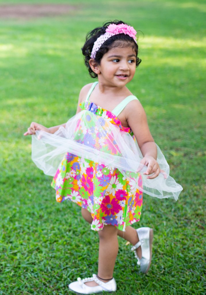 Muilticoloured Floral Frock