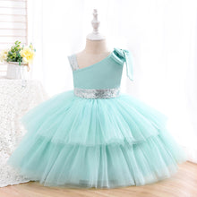 Load image into Gallery viewer, Beautiful Multi Frill Dress frozen theme birthday party dress
