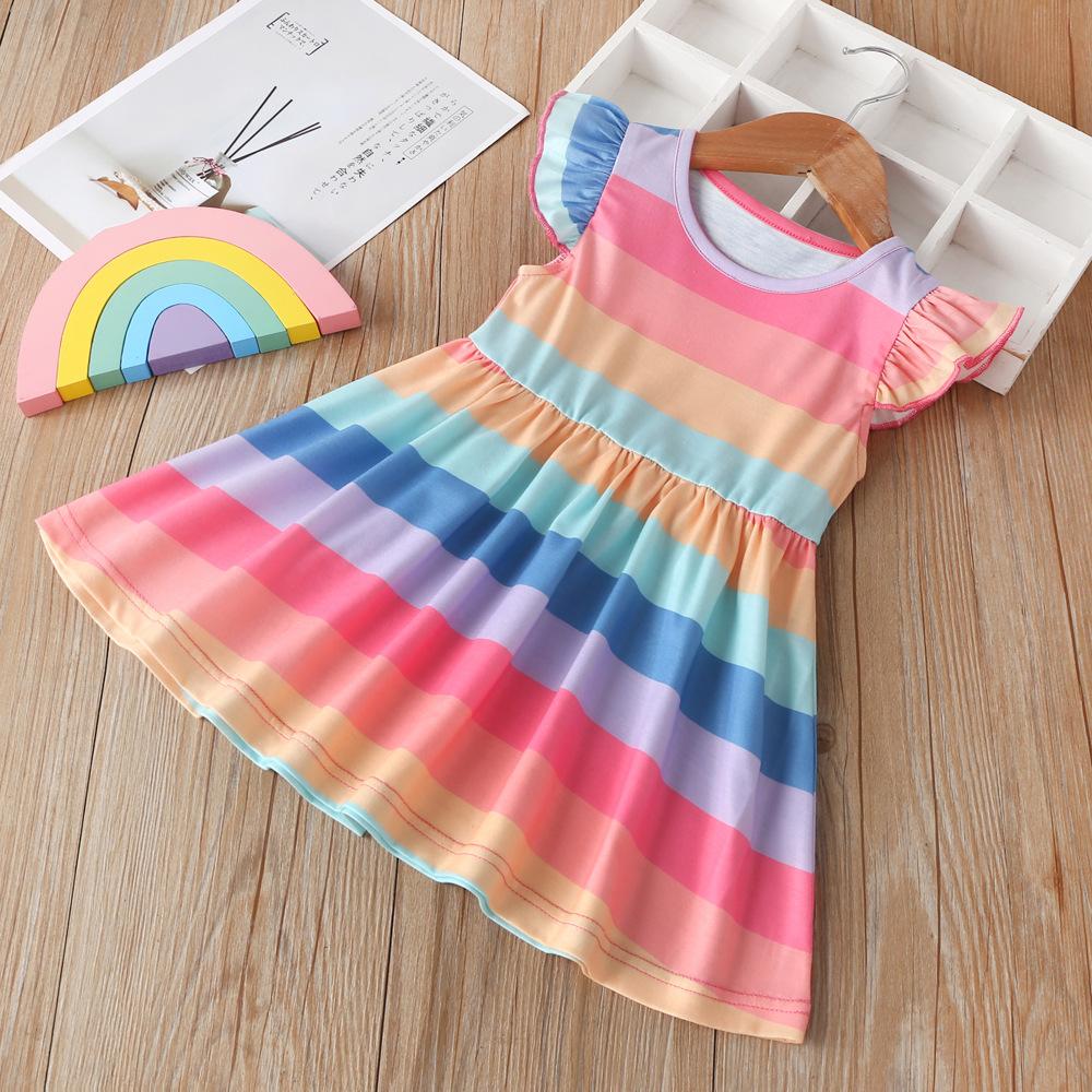 Rainbow Print Frock