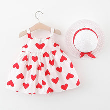 Load image into Gallery viewer, Strapless Heart Print Frock
