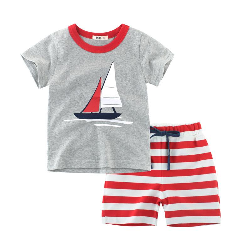 Boat Print Top & Bottom Set