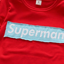 Load image into Gallery viewer, Superman Print Top &amp; Bottom Set
