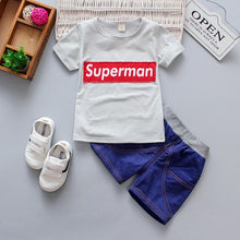 Load image into Gallery viewer, Superman Print Top &amp; Bottom Set
