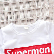 Load image into Gallery viewer, Superman Print Top &amp; Bottom Set
