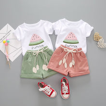 Load image into Gallery viewer, Watermelon Print Top &amp; Bottom Set
