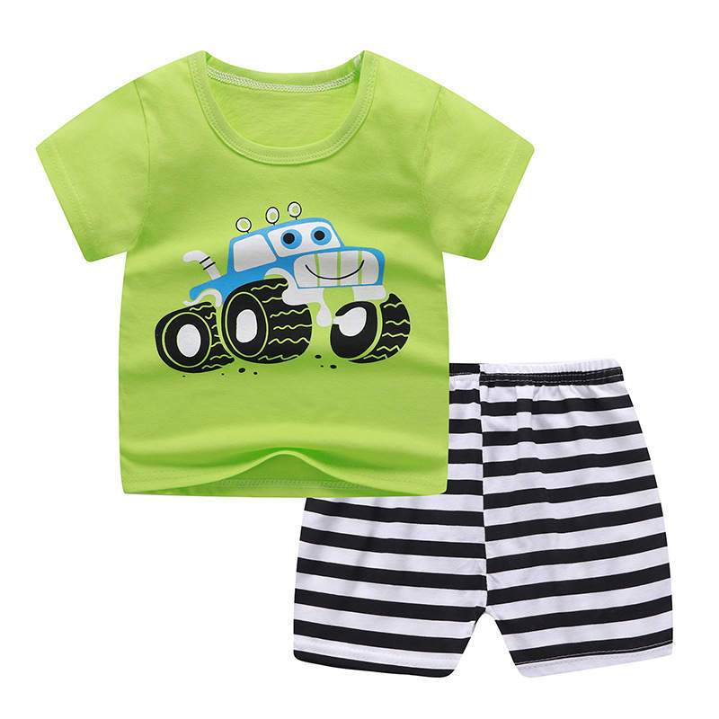 Tractor Print Top & Bottom Set